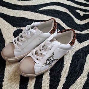 My Story White Vegan Leather Running Sneaker Shoes